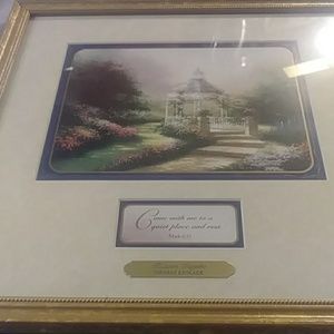 Thomas kinkade hidden gazebo framed print